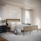 Martha Stewart Jax Queen Size Solid Wood Platform Bed w/Rattan Headboard and Footboard, Brown Gray MG-090022-Q-WOAK-MS - alternate 1